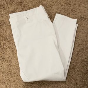Plus size white jeggings